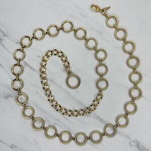 New York & Company Open Hoop Gold Tone Chain Belt One Size (OS) ✨
